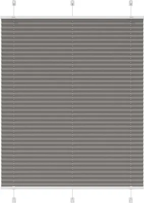 Immagine prodotto di vidaXL Tenda plissettata antracite 105x100 cm Larghezza del tessuto 104,4 cm Poliestere