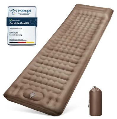 Productafbeelding van Zelfopblazend luchtmatras, 12 cm dik, met voetperspomp en kussen voor outdoor