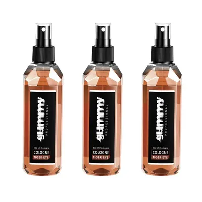 Produktbild von 3X Gummy Cologne Tiger Eye 400ml Barber Aftershave Spray Holzig Würzig