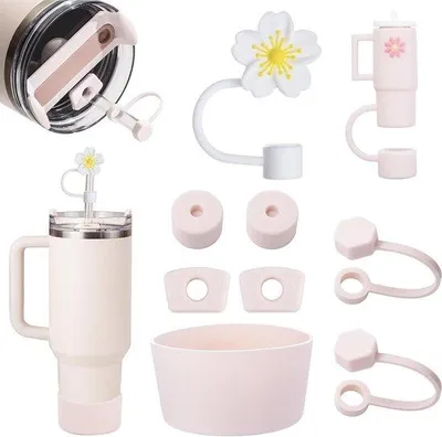 Produktbild von Bekeraccessoires für 1,2 Liter und 850 ml Becher, Leckschutz, in rosa Quarzfarbe.