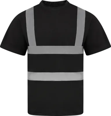 Produktbild von Korntex KXPCSHIRT | Herren Shirt Blended fabric T-Shirt, EN ISO 20471:2013 - Farbe: Black - Größe: S