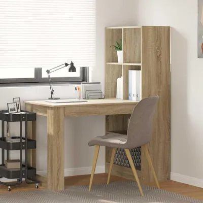 Produktbild von Schreibtisch - Arbeitstisch - Schreibtisch für den Arbeitsplatz - Schreibtisch für das Homeoffice - Sonoma-Eiche - Kratzfest