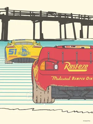Produktbild von Kunstposter Disney Cars -Plus Fort Ensemble - 30 x 40 cm