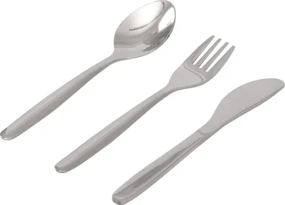 Produktbild von Eduplay Kinderbesteck Set - 3-teilig bunt Edelstahl für Kinder