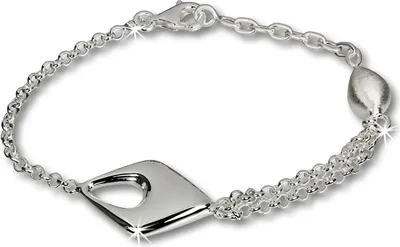 Image de SilberDream 18,5cm bracelet en argent Drop argent mat femmes bijoux de bras D2SDA413