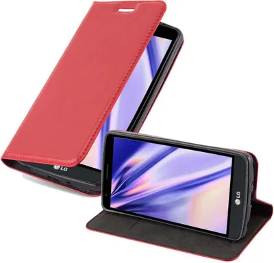 Produktbild von Cadorabo Hülle für LG G3 STYLUS Schutz Hülle in Rot Handyhülle Etui Case Cover Magnetverschluss