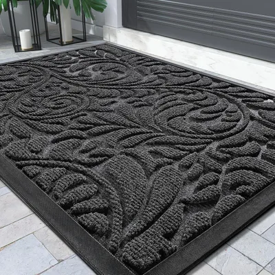 Immagine prodotto di Tappetino per interni ed esterni, lavabile, antiscivolo, grigio, 120 x 80 cm