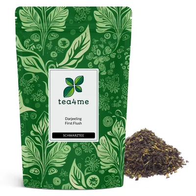 Produktbild von tea4me Darjeeling First Flush Schwarztee aus Darjeeling