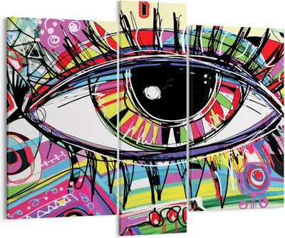 Produktbild von Bild auf Leinwand - Leinwandbild - Digital abstraktion farben - 95x80cm - Wand Bild - Wanddeko - Leinwanddruck - Bilder - Kunstdruck - Wanddekoration - Leinwand bilder - Wandkunst - CB95x80-2908