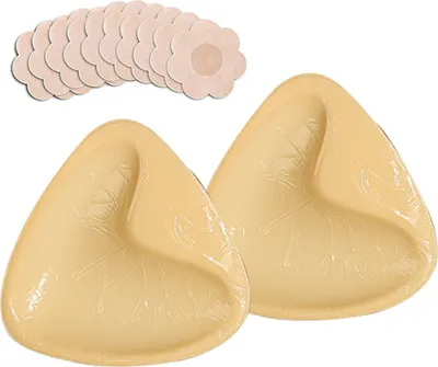 Produktbild von Doppelseitige Klebe-BH-Einlagen, wiederverwendbar, Push-Up, selbstklebende BH-Pads, unsichtbarer Lift-BH-Einsatz für Bikini, Badeanzug, Sport, trägerloser BH