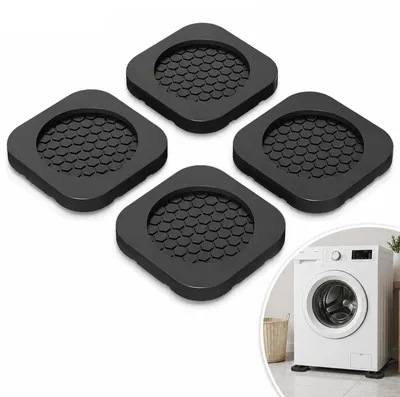 Anti-Vibrations-Pads für Waschmaschine, 4 Stück, Schwarz