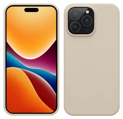 Produktbild von kwmobile Handyhülle für iPhone 14 Pro Max Hülle, für iPhone 14 Pro Max Case - Hülle Silikon - kabelloses Laden - Creme