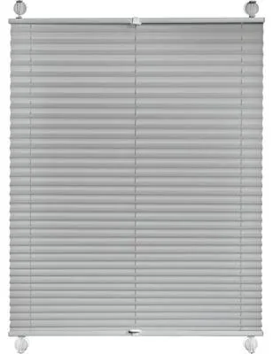 Produktbild von GardiniaVacufix Faltenplissee Tageslicht ohne Bohren grau uni 80x130 cm inkl. Saugnäpfe