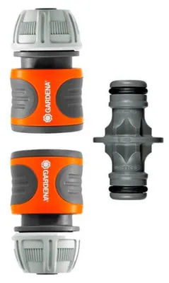 Produktbild von Gardena Kupplungs-Satz 13 mm (1/2), Schlauchkupplung, 5/8 1/2", Grau, Orange, Silber