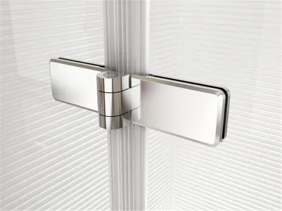 Obrázok produktu pre Glaszentrum Hagen - sprchové kovanie - záves pre sprchové dvere - sklo na skle, 180°, chróm