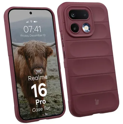 Produktbild von Robuste Handyhülle für Realme 16 Pro 5G, Bizon Case Tur, Burgunderrot
