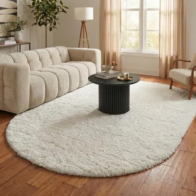 Image de Volero - Tapis rond pour enfants - Blaze Blanc - 160x230 cm