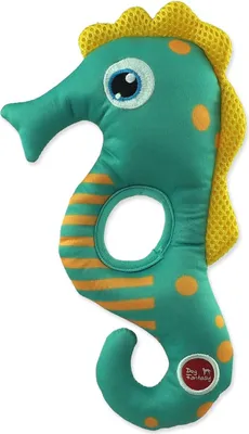 Zdjęcie produktu dla Zabawka dla psa Fantasy Water Float konik morski gwiżdżący i pływający zielony 22,5cm