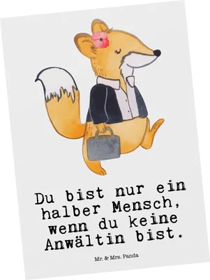 Produktbild von Mr. & Mrs. Panda Grußkarte Anwältin Herz - Weiß - Geschenk, Beruf, Fotokarte, Kunstkarten, Lustig, Ansichtskarte, Postkarte, Anwaltskanzlei, Postkarten, Spruch