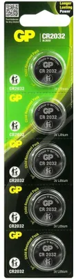 Zdjęcie produktu dla GP Batteries Lithium Cell CR2032, Jednorazowa bateria, CR2032, Lit, 3 V, 5 szt., 220 mAh