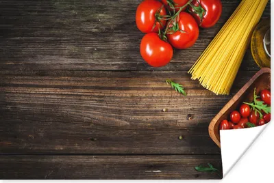 Produktbild von MuchoWow® Poster Nudeln - Tomate - Küche 30x20 cm - Plakate - Print