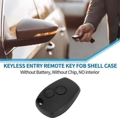 Image de Coque De Clé À 2 Boutons Pour Télécommande D'Entrée Sans Clé De Remplacement Pour Renault Modus 2004-2012