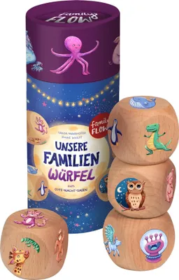 Produktbild von FamilyFlow. Unsere Familien-Würfel zum Gute-Nacht-Sagen
