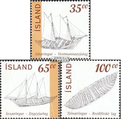 Produktbild von Briefmarken Island 1997 Mi 876-878 (kompl.Ausg.) postfrisch Isländische Ruderschiffe