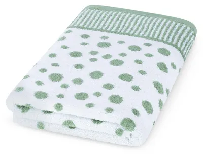Produktbild von Ross Walk-Frottier Handtücher Tupfen allover Duschtuch 70x140 cm piniengrün