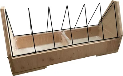 Produktbild von Futtertrog Futterraufe Taubentrog für Vögel Tauben Futterspender Futterraufe Futter aus Holz 60cm