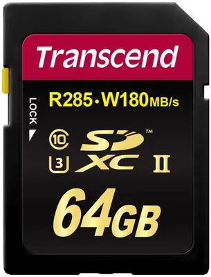 Produktbild von Transcend TS64GSDC700S, 64 GB, SDXC, Klasse 10, NAND, 285 MB/s, 180 MB/s
