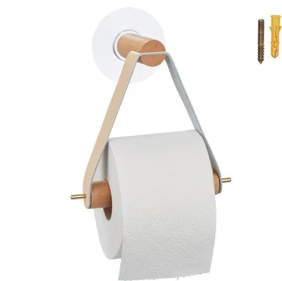 Produktbild von Toilettenpapierhalter aus Holz mit Riemen