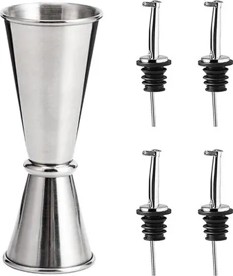 Produktbild von 30/60 ml Edelstahl-Maßbecher mit 4 Schenkern für Bar