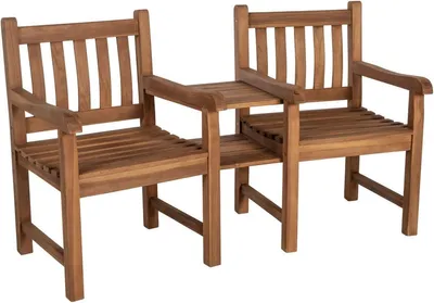 Imagen del producto de Banco de jardín Briony con mesa de teca