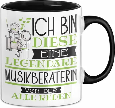 Produktbild von Musikberaterin Tasse Geschenk Ich Bin Diese Eine Legendäre Musikberaterin Von Der Alle Reden Geschenkidee Geburtstag Weihnachten (Schwarz)