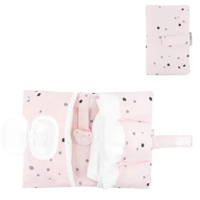 Produktbild von Kikkaboo Windeltasche Bear with me Wickeltasche, Selbstverschluss, Baumwolle rosa