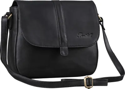 Produktbild von Benthill Damen Tasche aus Echt-Leder - Handtasche aus Rindsleder - Schultertasche mit Reißverschluss - Vintage Umhängetasche