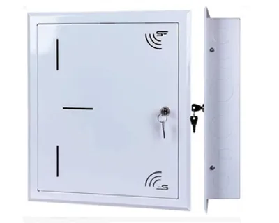 Immagine prodotto di Armadio da incasso per telecomunicazioni 340x400x75 TESM-400X340X75N, bianco lucido