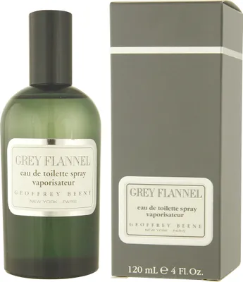 Produktbild von Geoffrey Beene Grey Flannel, Männer, 120 ml, Bergamotte, Galbanharz, Zitrone, Neroli, Petitgrain, Geranium, Iris, Mimose, Narzisse, Rose, Salbei, Violett, Mandel, Zedernholz, Eichenmoos, Tonka-Bohne, Vetiver, Spray