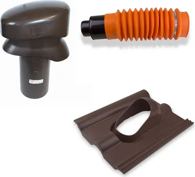 Produktbild von Klöber-Set10 Dachentlüftung DN100 Braun kurz Frankfurter Pfanne