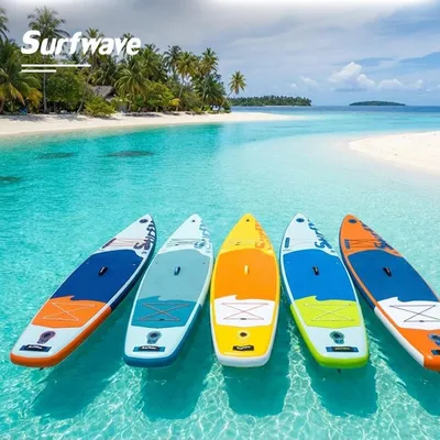 Produktbild von Aufblasbares Stand-Up-Paddle-Board, 335 cm - Stabiles SUP-Surfbrett aus PVC für Erwachsene