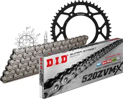 Image de Jeu de chaînes DID acier 520ZVM-X / 116 rivets pour Honda CRF R RX 450 ccm année 2017 - 2020