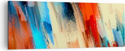 Produktbild von Bild auf Leinwand - Leinwandbild - Abstraktion modern - 140x50cm - Wand Bild - Wanddeko - Leinwanddruck - Bilder - Kunstdruck - Wanddekoration - Leinwand bilder - Wandkunst - AB140x50-4087