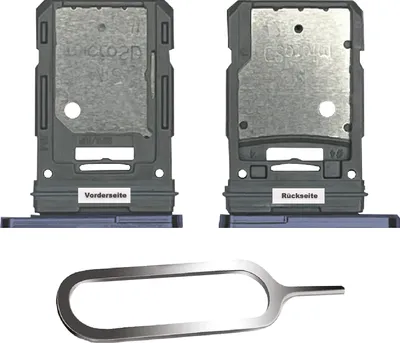 Produktbild von Samsung Galaxy S20 Fe 4G 5G Sim Karten Halter Tray Adapter Fach Stecker Slot + Nadel Single Navy Marineblau Blau