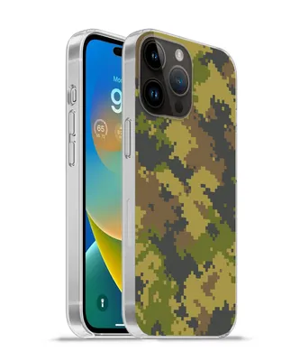 Produktbild von MuchoWow® Handyhülle Schutzhülle Hülle für Apple iPhone 14 Pro Max Illustriertes Tarnmuster von Pixeln Silikon Softcase Handy Hülle - Hardcover