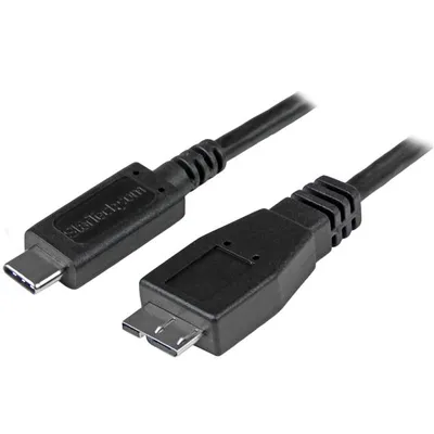 Obrázok produktu pre StarTech.com USB31CUB1M, 1 m, USB C, Micro-USB B, USB 3.2 Gen 2 (3.1 Gen 2), Samec/samec, Čierna