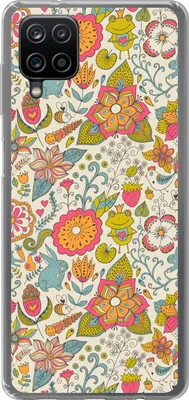 Produktbild von MuchoWow® Handyhülle Schutzhülle Hülle für Telefoonhoesje Samsung Galaxy A12 Mädchen - Kaninchen - Frosch - Muster - Mädchen - Kinder - Kinder - Kind Silikon Softcase Handy Hülle - Bild