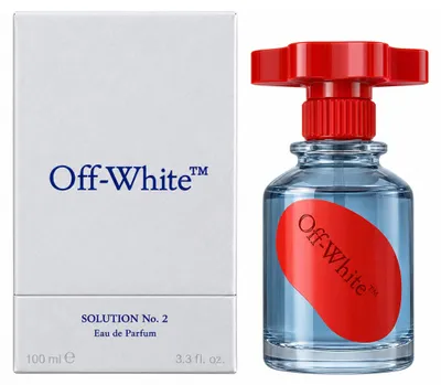 Obrázek produktu pro Off-White SOLUTION No. 2, Unisex, 100 ml, Nedoplnitelná lahvička, Tekutý parfém, Sprej, Alcohol denat., fragrance (parfum), water (aqua), limonene, octinoxate (ethylhexyl...