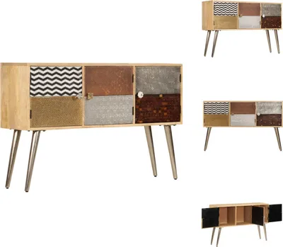 Zdjęcie produktu dla vidaXL Kredens 120 x 30 x 75 cm lite drewno Mango - Kredensy