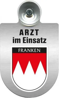 Produktbild von Einsatzschild Windschutzscheibe incl. Saugnapf - Arzt im Einsatz - 309352 - incl. Regionen nach Wahl Color - Region Franken
